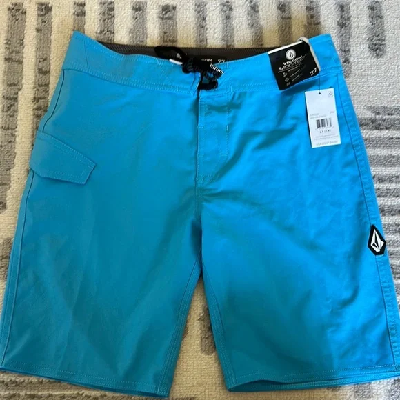 NWT Volcom Boy’s Blue Swim Shorts size 27 - Picture 2 of 5